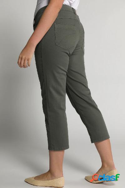 Jeans a 7/8 in cotone biologico con cintura comoda e