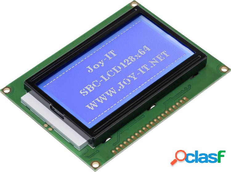 Joy-it Display LC Bianco Blu 128 x 64 Pixel (L x A x P) 93 x