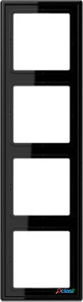 Jung 4 vie Telaio di copertura Coperchio Nero LS984SW