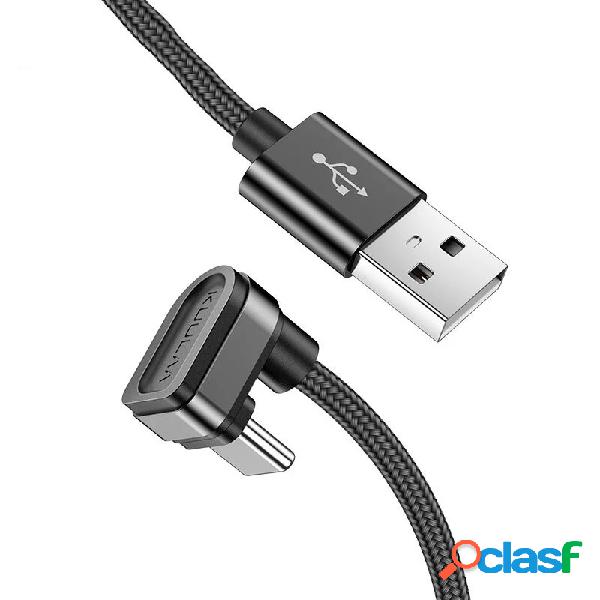 KUULAA Elbow USB-C to USB-A Cable Fast Charging Data