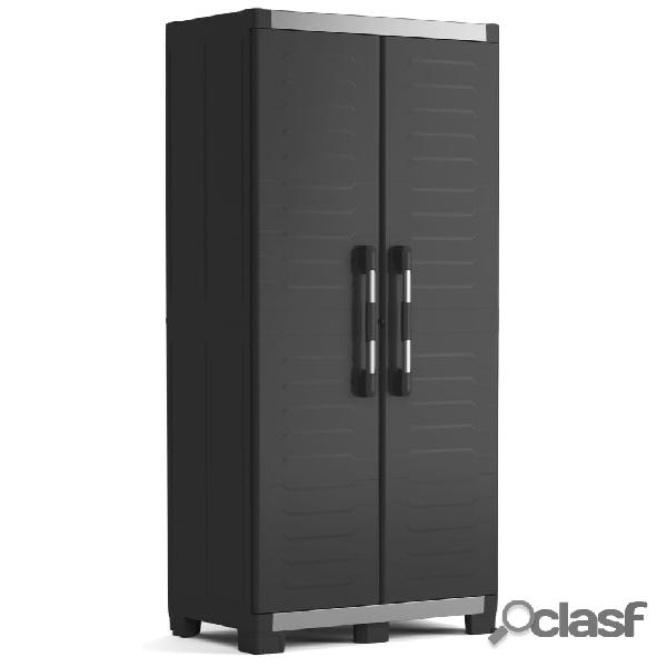Keter Armadietto con Scaffali Garage XL Nero e Argento 188