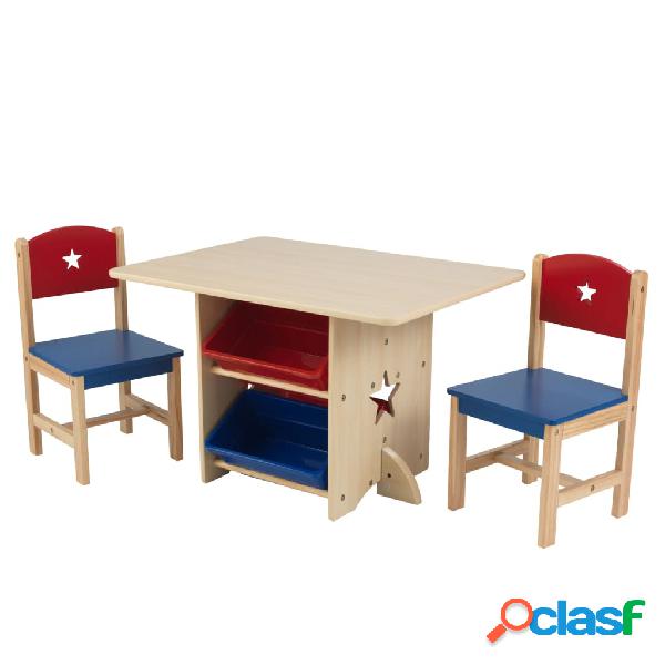 KidKraft Set Tavolo Star con 2 Sedie