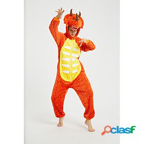 Kid's Adults' Kigurumi Pajamas Dragon Onesie Pajamas Flannel
