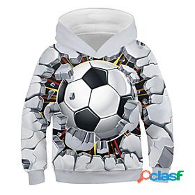 Kids Boys Hoodie Long Sleeve Green Blue White 3D Print