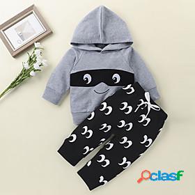 Kids Boys' HoodieSet Clothing Set Long Sleeve 2 Pieces Gray