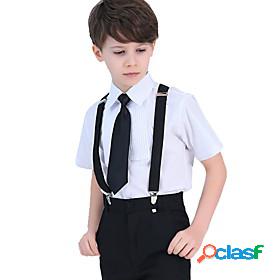 Kids Boys Shirt Shorts Clothing Set Short Sleeve Long Sleeve