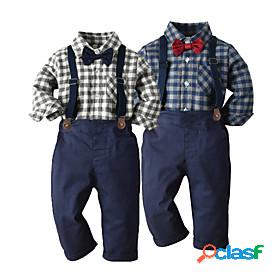 Kids Boys Suit Blazer Clothing Set Long Sleeve 2 Pieces