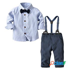 Kids Boys Suit Blazer Shirt Pants FormalSet Long Sleeve 2