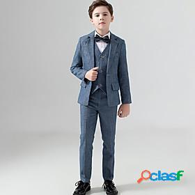 Kids Boys Suit Blazer Shirt Pants FormalSet Long Sleeve 5