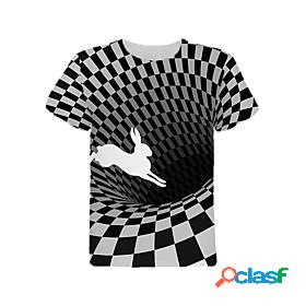 Kids Boys T shirt Easter Short Sleeve 3D Print Optical
