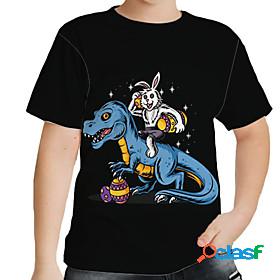 Kids Boys T shirt Easter Short Sleeve 3D Print Rabbit