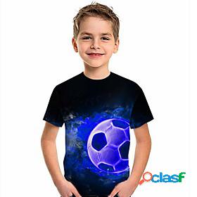Kids Boys T shirt Short Sleeve 3D Print Graphic Football