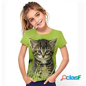 Kids Girls' T shirt Tee Short Sleeve 3D Print Graphic