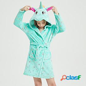 Kids Kigurumi Pajamas Bathrobe Oodie Unicorn Flying Horse