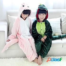 Kids Kigurumi Pajamas Dinosaur Animal Onesie Pajamas Flannel