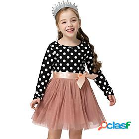 Kids Little Dress Girls Polka Dot Daily Tulle Dress Mesh