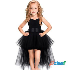 Kids Little Dress Girls' Solid Colored Party Wedding