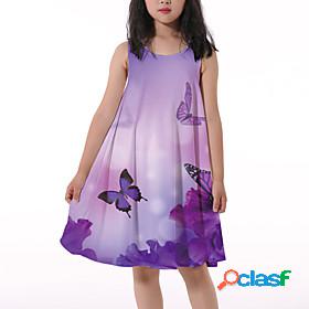 Kids Little Girls Dress Butterfly Floral Animal Tank Dress