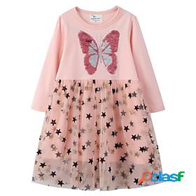 Kids Little Girls Dress Floral Striped Animal Daily A Line