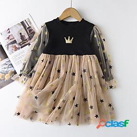 Kids Little Girls Dress Galaxy Graphic Daily A Line Dress