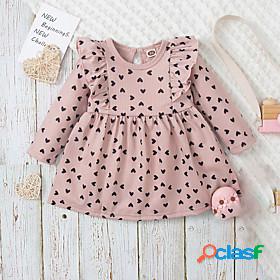 Kids Little Girls Dress Heart Casual Daily Holiday A Line