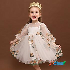 Kids Little Girls Dress Jacquard Wedding Tulle Dress