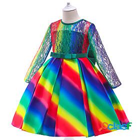 Kids Little Girls Dress Rainbow Daily Holiday Date Skater