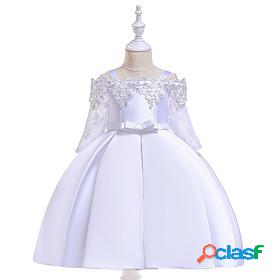 Kids Little Girls Dress Solid Colored Flower Special