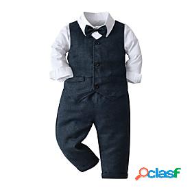 Kids Toddler Boys Suit Blazer FormalSet Clothing Set Long