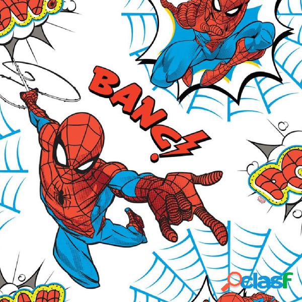 Kids at Home Carta da Parati Spiderman Pow Bianca