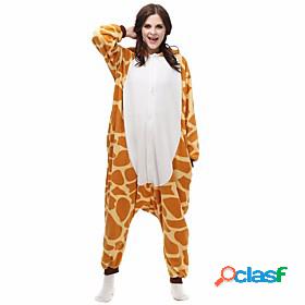 Kigurumi Pajamas Nightwear Camouflage Adults' Animal Giraffe