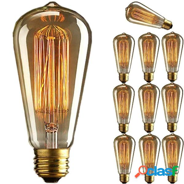 Kingso 2Pcs 110v 60w Edison Retro Series Tungsteno lampada