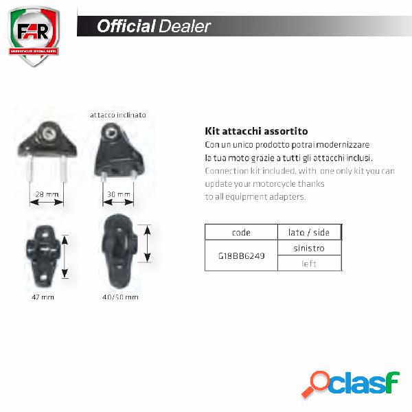 Kit 4 adattatori far g18bb6249 kit 4 piedini lato sx