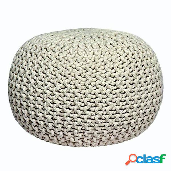 LABEL51 Pouf Intrecciato in Cotone M Naturale