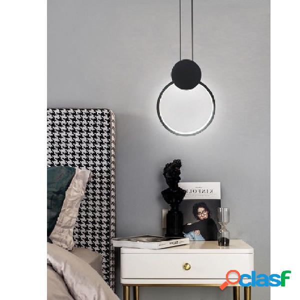 LAMPADARIO LED SOSPENSIONE 10 W MODERNO METALLO NERO LUCE