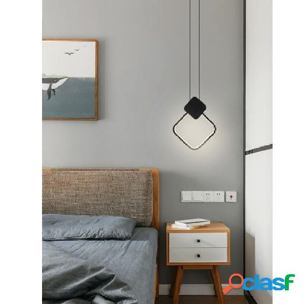 LAMPADARIO LED SOSPENSIONE 12 W METALLO NERO MODERNO LUCE