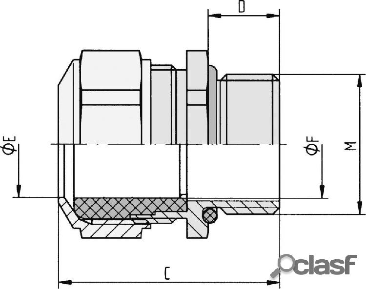 LAPP SKINDICHT SM CRNI M 50X1,5 Controdado M50 Nichel,