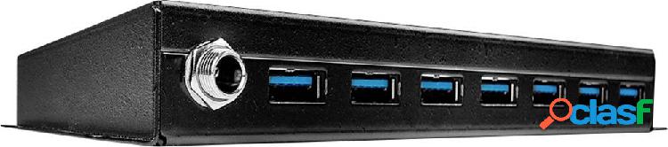 LINDY 7 Port USB 3.0 Metall Hub 7 Porte Hub USB 3.0 Nero