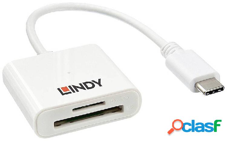 LINDY Lettore schede di memoria esterno microSD, SD,