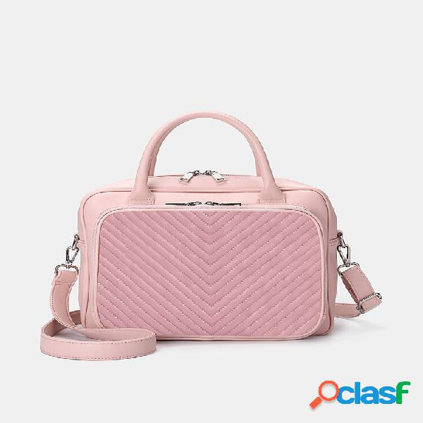 Laptop da viaggio a righe di design da donna Borsa Crossbody