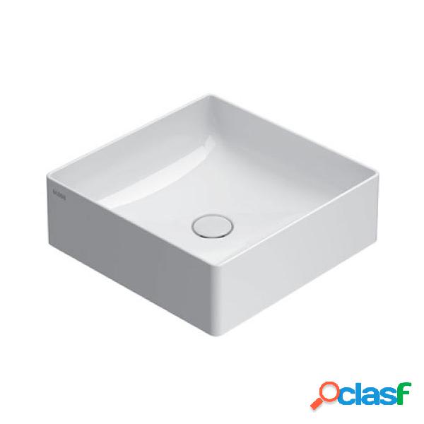 Lavabo quadrato cm 42x42x16h. Installazione da appoggio. In