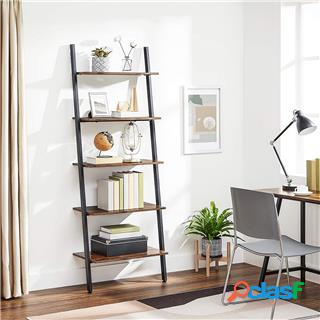 Libreria NANCY, Stile Industriale, 64x34x186 cm, In Ferro e
