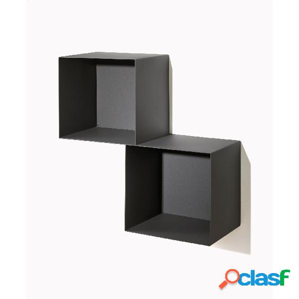 Libreria a due cubi accoppiati TWIN 60x22xh60 cm