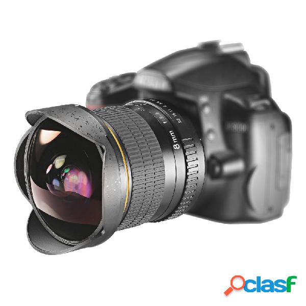 Lightdow 8mm F / 3.0 Fisheye manuale ultra grandangolare