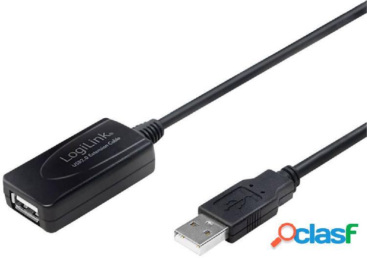 LogiLink Cavo USB USB 2.0 Spina USB-A, Presa USB-A 10.00 m