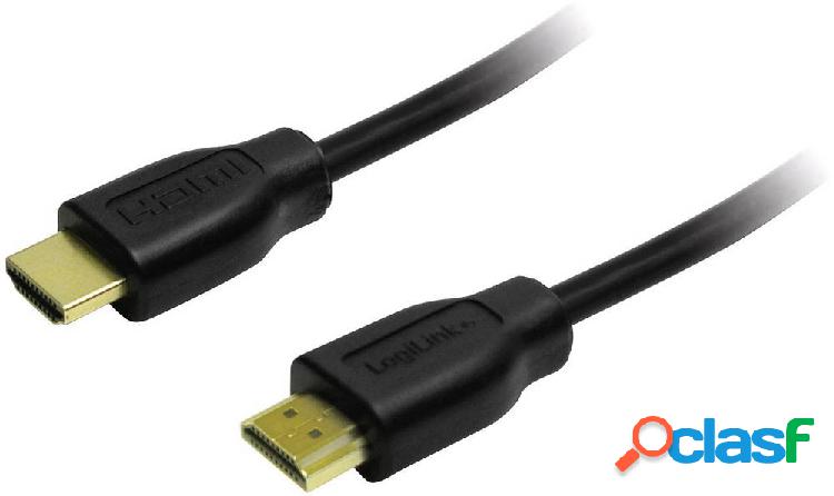 LogiLink HDMI Cavo Spina HDMI-A, Spina HDMI-A 1.00 m Nero