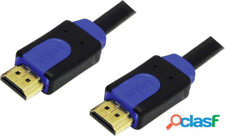 LogiLink HDMI Cavo Spina HDMI-A, Spina HDMI-A 2.00 m Nero