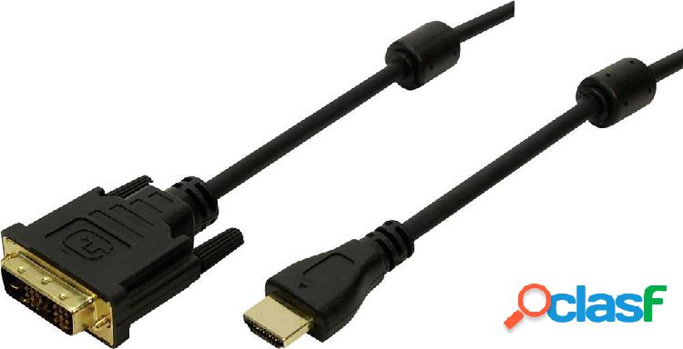 LogiLink HDMI / DVI Cavo adattatore Spina HDMI-A, Spina