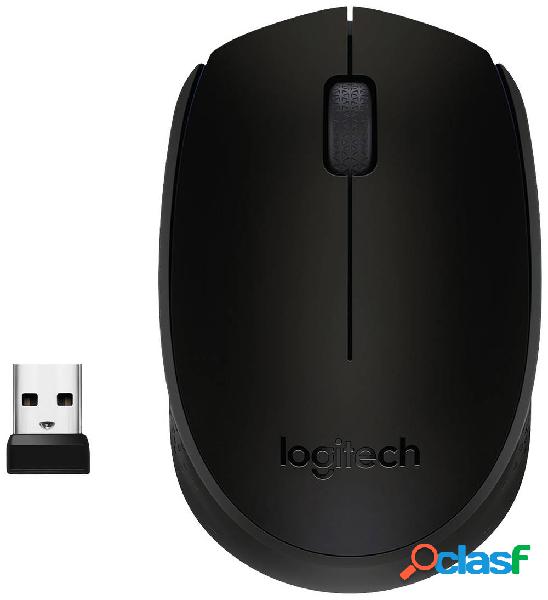 Logitech M171 Mouse wireless Senza fili (radio) Ottico Nero,