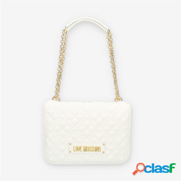 Love Moschino Quilted Borsa a tracolla bianca